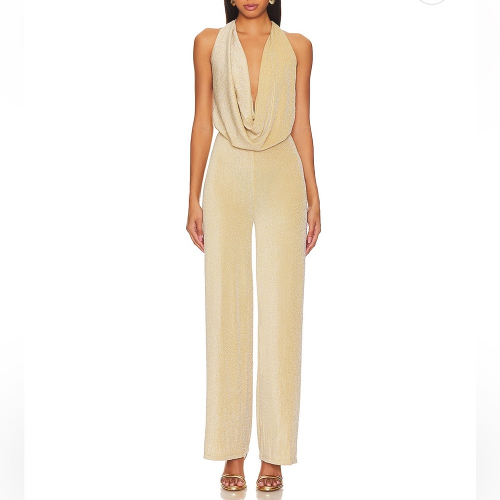Superdown Saffron Jumpsuit in Gold